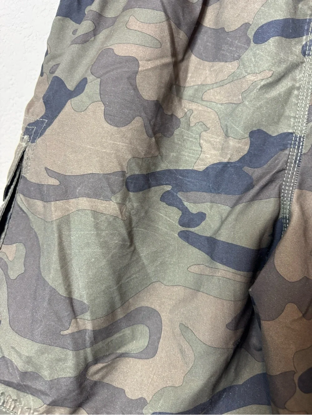 OP Men's Camo Cargo Swim Trunks with Mesh Liner - Green and Black Shorts size XL